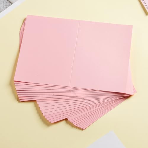 50 Pack Blank Folded Cardstock Cards, Pink, 5x7 - Image 6