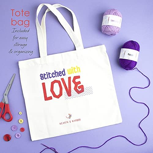 Hearth & Harbor Crochet Kit with 1100 Yards Assorted Yarn Kit, Ergonomic Hooks, Crocheting Instruction, Knitting & Crochet Supplies - Beginner Crochet Kits for Adults, Ideal for Amigurumi - Image 5