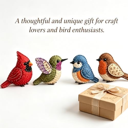 DIY Fabric Animal Craft Kit – Creative Handmade Art, Stitch Your Own Whimsical World Patchwork Sewing Set 3D Cute for Making Ornament Adults Beginners, Gift Holidays Keychain(Cuddly Kittens) - Image 3