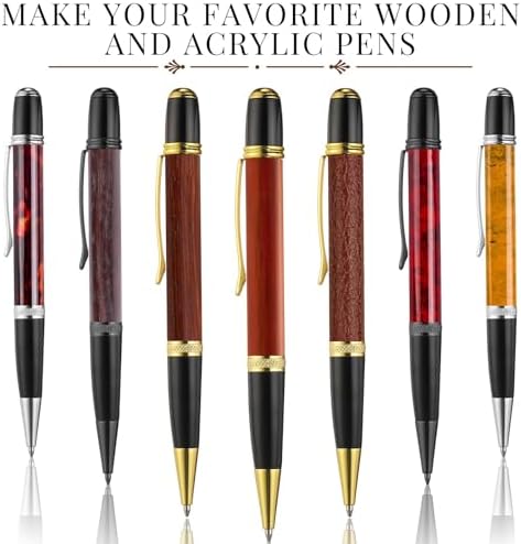 Colarr 12 Pack Woodturning Pen Kit Twist Ballpoint Pen Kit, Mix Colors - Image 6