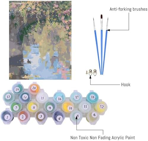 VIGEGU Pond Paint by Numbers Kit for Adults Beginner16x20 Inch - Image 5