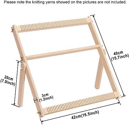 WILLOWDALE Weaving Loom for Kids, 16.5" L x 15.7" W Wooden Loom Kit - Image 2