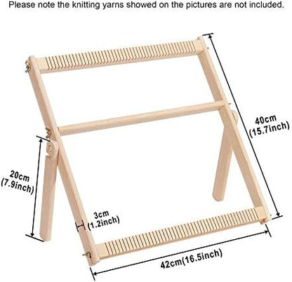 WILLOWDALE Weaving Loom for Kids, 16.5" L x 15.7" W Wooden Loom Kit - Image 2