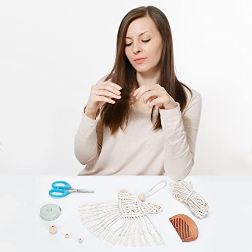 ORIGACH 3 Sets DIY Macrame Angel Kit, Boho Macrame Angel Wall Hanging Ornament, Macrame DIY Kit Tutorial for Adults - Image 6