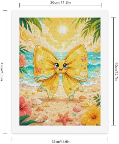 Lyngora Paint by Numbers Kit for Adults Beginner Art Decor Yellow Beach Bow - Image 2