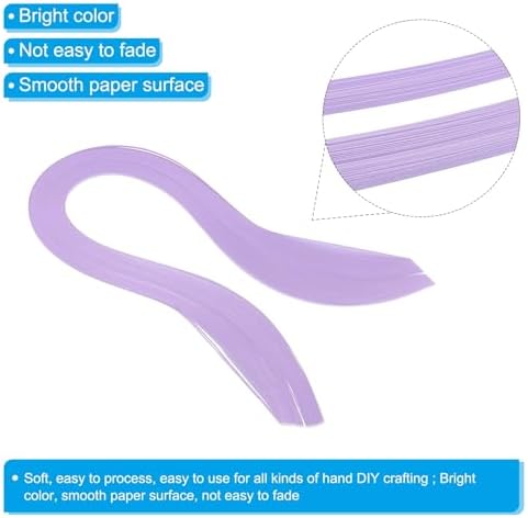 PATIKIL Quilling Strips Paper 600pcs 1.5mm 39cm Origami Paper Quilling Kits for Art DIY Hand Craft Christmas, Light Purple - Image 3