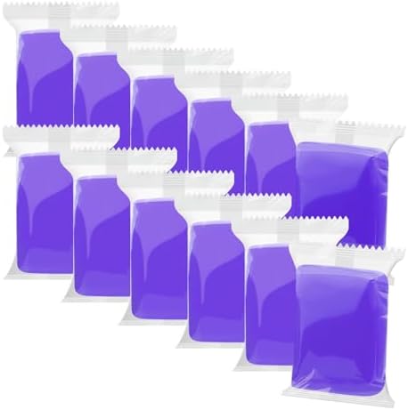 Purple Air Dry Clay 12 Packs Foam Clay Air Dry Foam Clay for Kids,Moldable Super Light Weight Clay Perfect for Arts, Crafts, Classroom Teaching by WOLWEFA