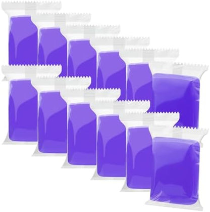 Purple Air Dry Clay 12 Packs Foam Clay Air Dry Foam Clay for Kids,Moldable Super Light Weight Clay Perfect for Arts, Crafts, Classroom Teaching by WOLWEFA