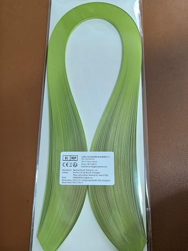 Pestal Green Tone Quilling Paper Strips 5mm Paper Quilling Stripsaer Set for Crafts Single Color Origami Paper Strips 0.2inch Paper Filigree Strips (Lawngreen Grass Green No.39) - Image 5