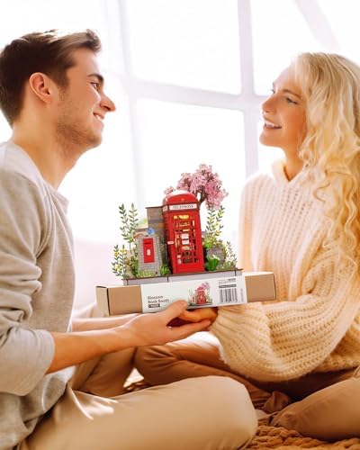 Rolife 3D Wooden Puzzle Vintage Style Model Kit, British-Style Telephone Booth Bookshelf DIY Building Toy for Adults, Model Building Kit, Fun Craft Home Decor Gifts for Adults Family - Image 6