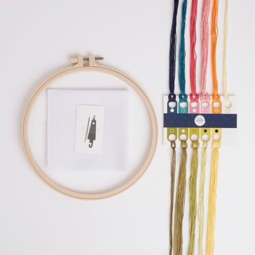 Simply Make Cross Stitch Kit Sardines Design for Adults, Including Hoop, Embroidery Thread, Fabric and Needle, Hobbies Craft, Beginners, Starter Cross Stitch Craft Kit, Home Decor, Decoration - Image 3