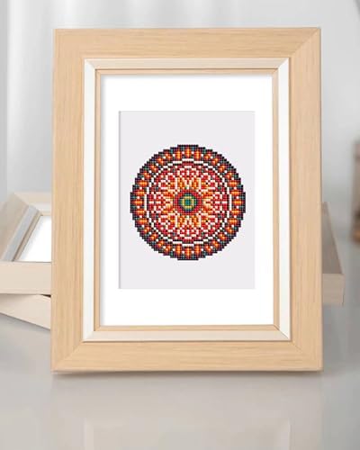 PeakLuv Mandala Small Diamond Painting Kits, 12 Pcs Mini Diamond Art Kits for Adults Beginners, 5D DIY Square Drill Diamond Dots, Quickly Finishable Flowers Gem Art for Home Wall Desktop Decor, 6X7in - Image 4