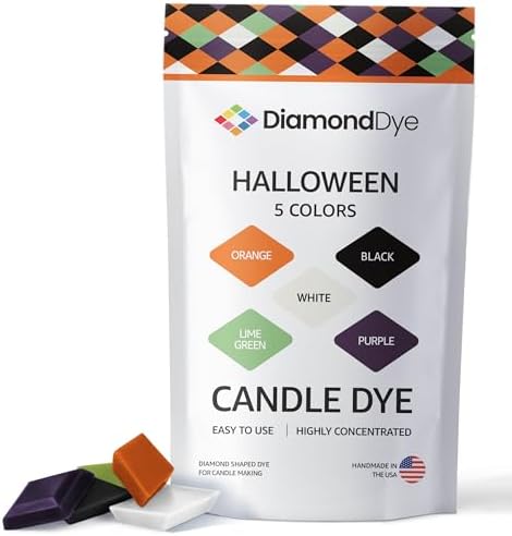 Halloween Candle Dye Chips, Soy & Paraffin Candle Making, 5 Colors by Reddig-globyDiamondDye