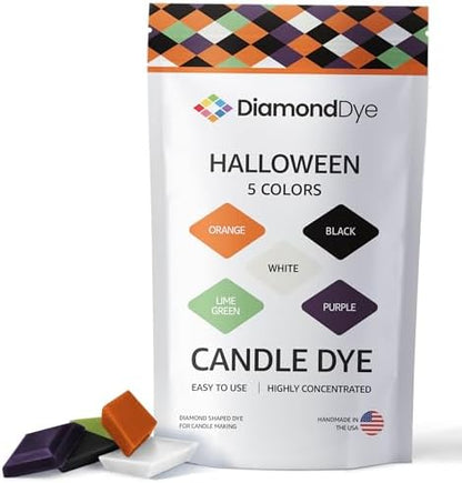 Halloween Candle Dye Chips, Soy & Paraffin Candle Making, 5 Colors by Reddig-globyDiamondDye