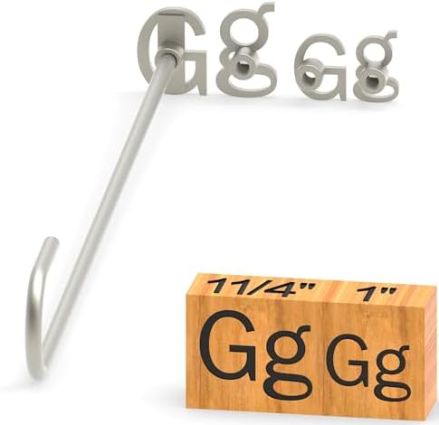 4Pcs Letters Branding Iron for Wood, Leather Branding Stamp (G g) by PKPKAUT
