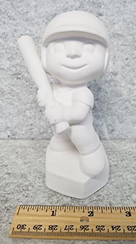 Bisque - Baseball Boy 5"h (Unpainted, Ready for Glaze) by Unknown