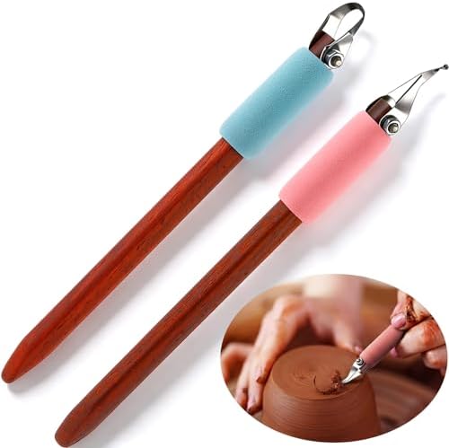 Leriton 2 Pack Clay Carving Tools Pottery Scrapers, Set 5, Colorful by Leriton
