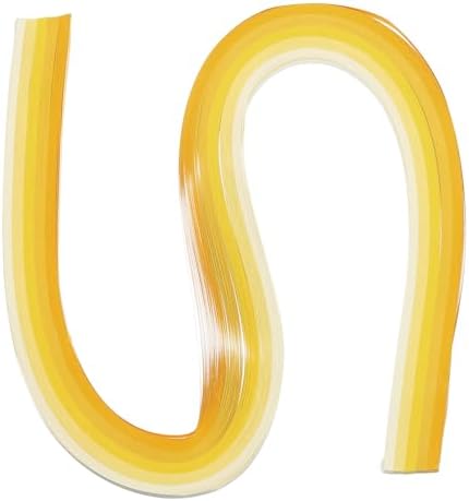 PATIKIL 120pcs Quilling Strips Paper 3/8"(10mm) 21" Origami Paper Quilling Strip for Art DIY Hand Craft Christmas, Gradient Light Yellow by PATIKIL