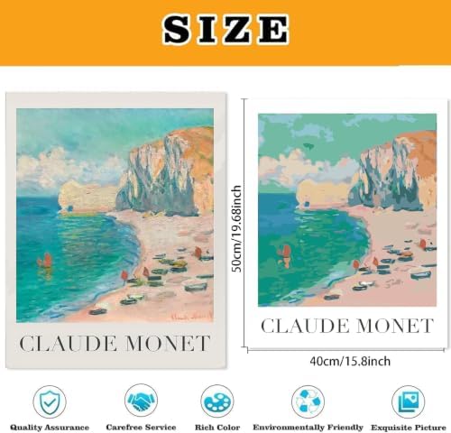 3 Pack Monet Paint by Numbers Kit for Adults Beginner (Without Frame) - Image 5