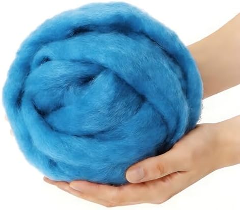 VNAKER 3.4oz Needle Felting Wool Blue for DIY Needle Craft Enthusiasts by %22VNAKER%22+Flagship