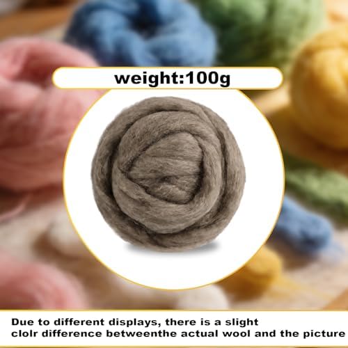 Wool Roving-3.5oz Needle Felting Wool, Soft Multi-Color Wool Fiber, Perfect Felting Wool Pure Wool, Chunky Yarn, for DIY Crafts, NeedleFelting Projects,and Artwork (Military Olive) - Image 2