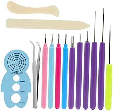 Quilling Tools Set for Beginner Card Making | Hand Crafted Pen Art Tool | DIY Paper Quilling Kit for Adults | Rust-Proof Plastic Slotted Pen | Crafting - 14 Pieces - Image 6