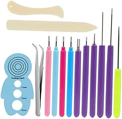 Quilling Tools Set for Beginner Card Making | Hand Crafted Pen Art Tool | DIY Paper Quilling Kit for Adults | Rust-Proof Plastic Slotted Pen | Crafting - 14 Pieces - Image 6