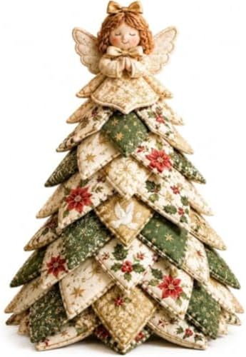 2026 New Christmas & Halloween DIY Quilted Fabric Tree Kit, 3D Layered Sewing Craft Set for Beginners, Christmas Tree Quilt Kit, Handmade Tabletop Holiday Decor, Gift for Craft Lover by Unknown