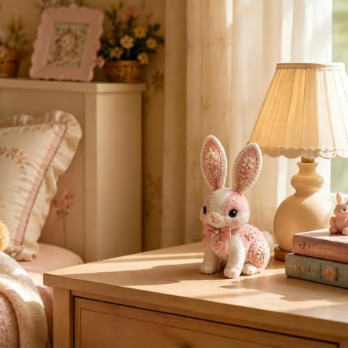 Pink Enchanted Forest DIY Felt Patchwork Kit, 3D Pink Woodland Friends DIY Felt Patchwork Kit, Pastoral Wild Creatures Handicraft Activity, Manual Tailoring Bundle for Beginners Adult (Color H) - Image 6