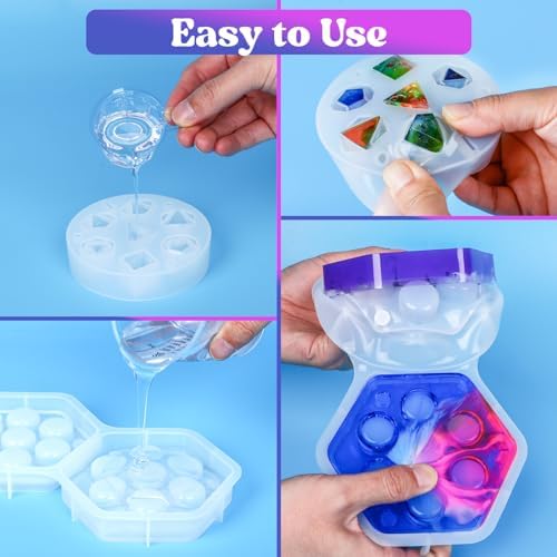 KISREL Dice Resin Molds, DND Dice Set and Organizer Box Epoxy Resin Mold - Image 4