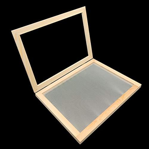 Worown A5 Paper Making Screens, Natural Wooden PaperMaking Mould & Deckle, Paper Making Frames for DIY Craft and Dried Flower Handcraft (7.5 x 10 Inch) - Image 4