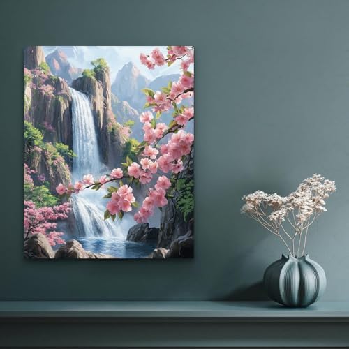 Banket Paint by Numbers Kit for Adults Beginner Landscape DIY Painting Kits for Adults Flowers Easy Adult Paint by Number Kits on Canvas Color by Numbers for Gifts Home Wall Decor 16x20 Inch - Image 2
