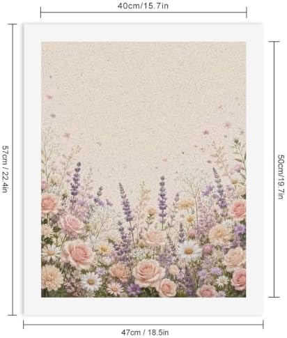 Paint by Numbers Kit for Adults Beginner Art Decor Cream Rose Meadow - Image 3