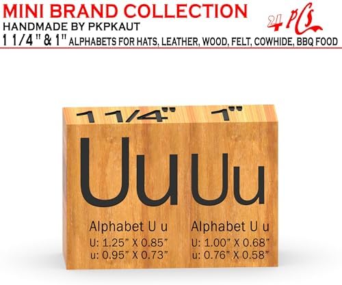4Pcs Letters Branding Iron for Wood, Leather Branding Stamp (U u) - Image 2