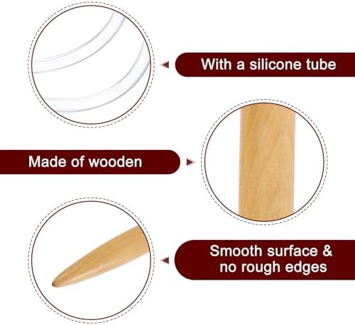 HARFINGTON US Size 19(15mm) Circular Knitting Needles 40 Inch / 100cm Round Wooden Needle for Handmade Projects DIY Knitting Blankets Socks Hats Sweaters - Image 3