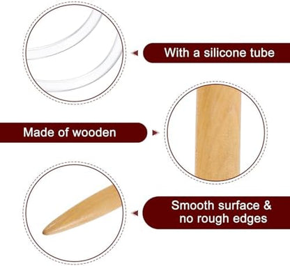 HARFINGTON US Size 19(15mm) Circular Knitting Needles 40 Inch / 100cm Round Wooden Needle for Handmade Projects DIY Knitting Blankets Socks Hats Sweaters - Image 3