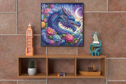 HKLIOPU Stamped Cross Stitch Kits - Dragon Embroidery Starter Kit for Adult Beginners, 11CT Needlepoint Cross-Stitch Patterns Dimensions Kit Arts and Crafts 16X 16 inch - Image 5