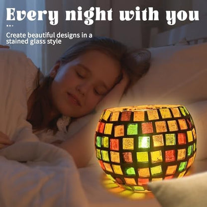 goldentime Glass Mosaic Candle Holder Kit, DIY Stained Glass Kit for Adults Home Decor Fun Arts and Crafts Gifts for Teens Adults Valentine Birthday Mother’s Day Gifts - Image 4