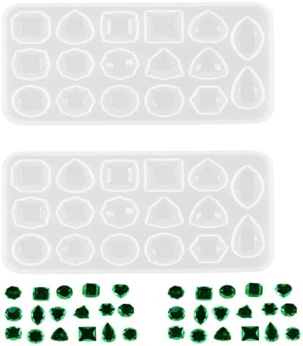 Faceted Gemstone Mold Resin Jewelry Molds Silicone Molds for Resin by DD-life