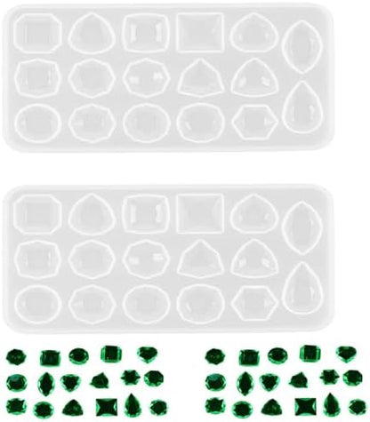Faceted Gemstone Mold Resin Jewelry Molds Silicone Molds for Resin by DD-life