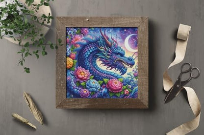HKLIOPU Stamped Cross Stitch Kits - Dragon Embroidery Starter Kit for Adult Beginners, 11CT Needlepoint Cross-Stitch Patterns Dimensions Kit Arts and Crafts 16X 16 inch - Image 4
