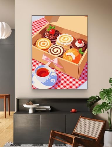 ZRIZQ Paint by Numbers Kit for Adults Beginner,Dessert,16x20 - Image 6