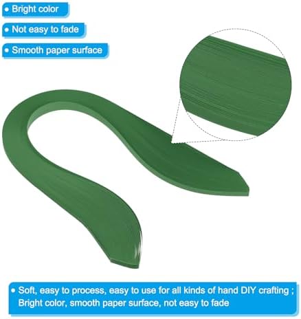 PATIKIL Quilling Strips Paper 600pcs 5mm 39cm Origami Paper Quilling Kits for Art DIY Hand Craft Christmas, Army Green - Image 3
