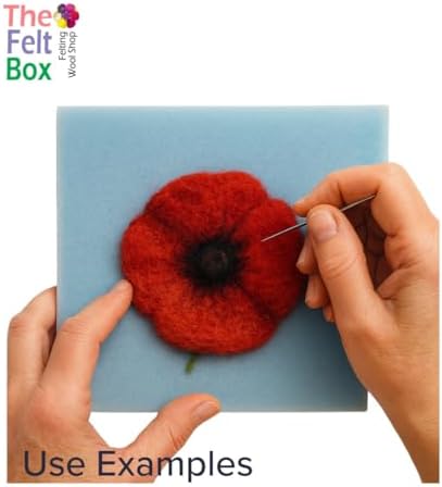 The Felt Box Roving Wool Red for Felting – 100g Carded Batts (3.5oz) Core & Craft Wool - Image 6