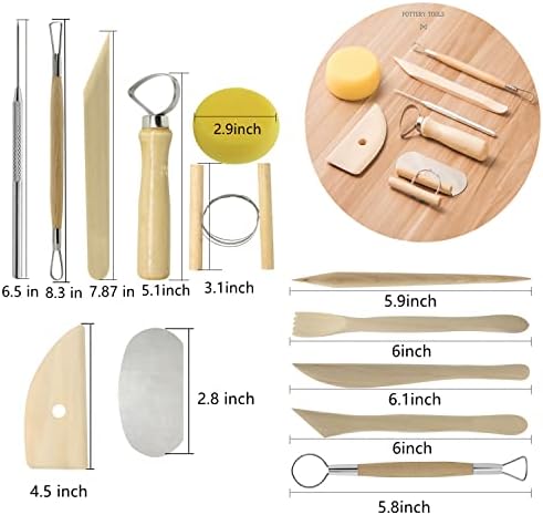 Artzuvs Clay Sculpting Tools 28pcs Polymer Pottery Modeling Tools Set for Ceramic Club Crafts,Carving,Sculpture,Shaping, Hobbyists,Artists,Expert - Image 2