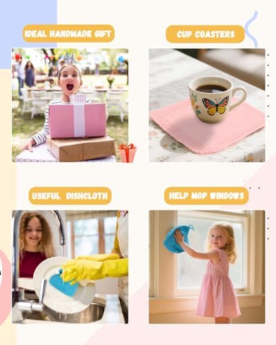 Aeelike Knitting Kit for Beginner Adult, Easy Dishcloth Knit Set, Color C - Image 7