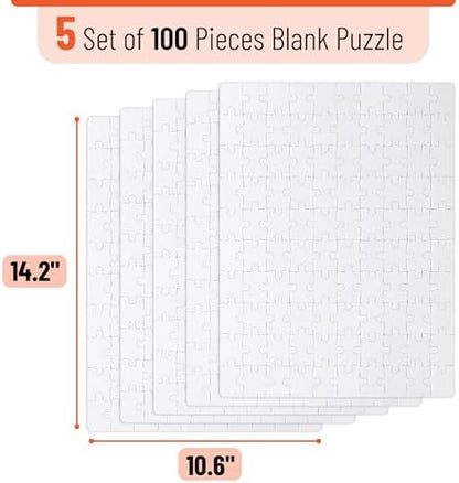 Mr. Pen- Blank Puzzle, 20 Pack, 100 Pieces/Pack, 10.6" x 14.2" - Image 2