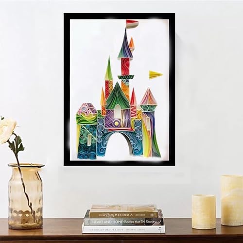 Castle Paper Quilling Kit Paper Quilling Adult Craft Great for DIY Craft Workshop, Home Decoration, Birthday Gift,Adult Friend interaction.It's Suitable for Adult and Craftsmen.Creative Stress Reliee. - Image 5