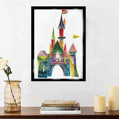 Castle Paper Quilling Kit Paper Quilling Adult Craft Great for DIY Craft Workshop, Home Decoration, Birthday Gift,Adult Friend interaction.It's Suitable for Adult and Craftsmen.Creative Stress Reliee. - Image 5