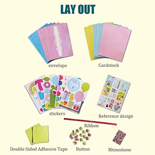 Card Making Kit DIY Handmade Greeting Card Kit for Kids Girl boy, Thank You Card Mother's Day Card Valentine's Card Easter Birthday Christmas Card Art Craft Supplies Set for 3 Years Old and up - Image 3